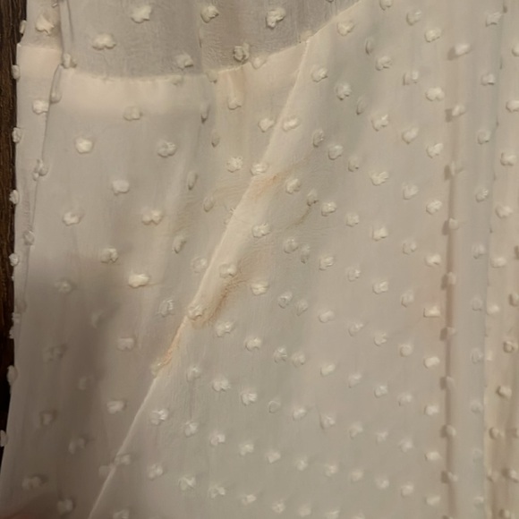 BLACK HALO CREAM SILK DOT SILK SLIP DRESS/ SMALL - Picture 9 of 10